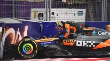 Oscar Piastri Crash di GP Azerbaijan 2025