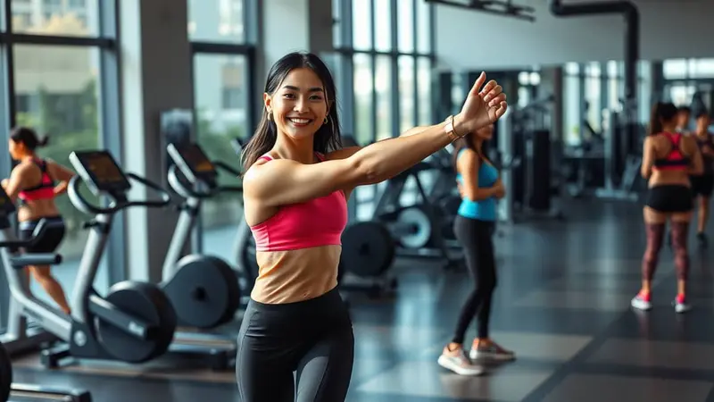 Wanita melakukan stretching di gym sesuai rekomendasi olahraga berapa kali seminggu