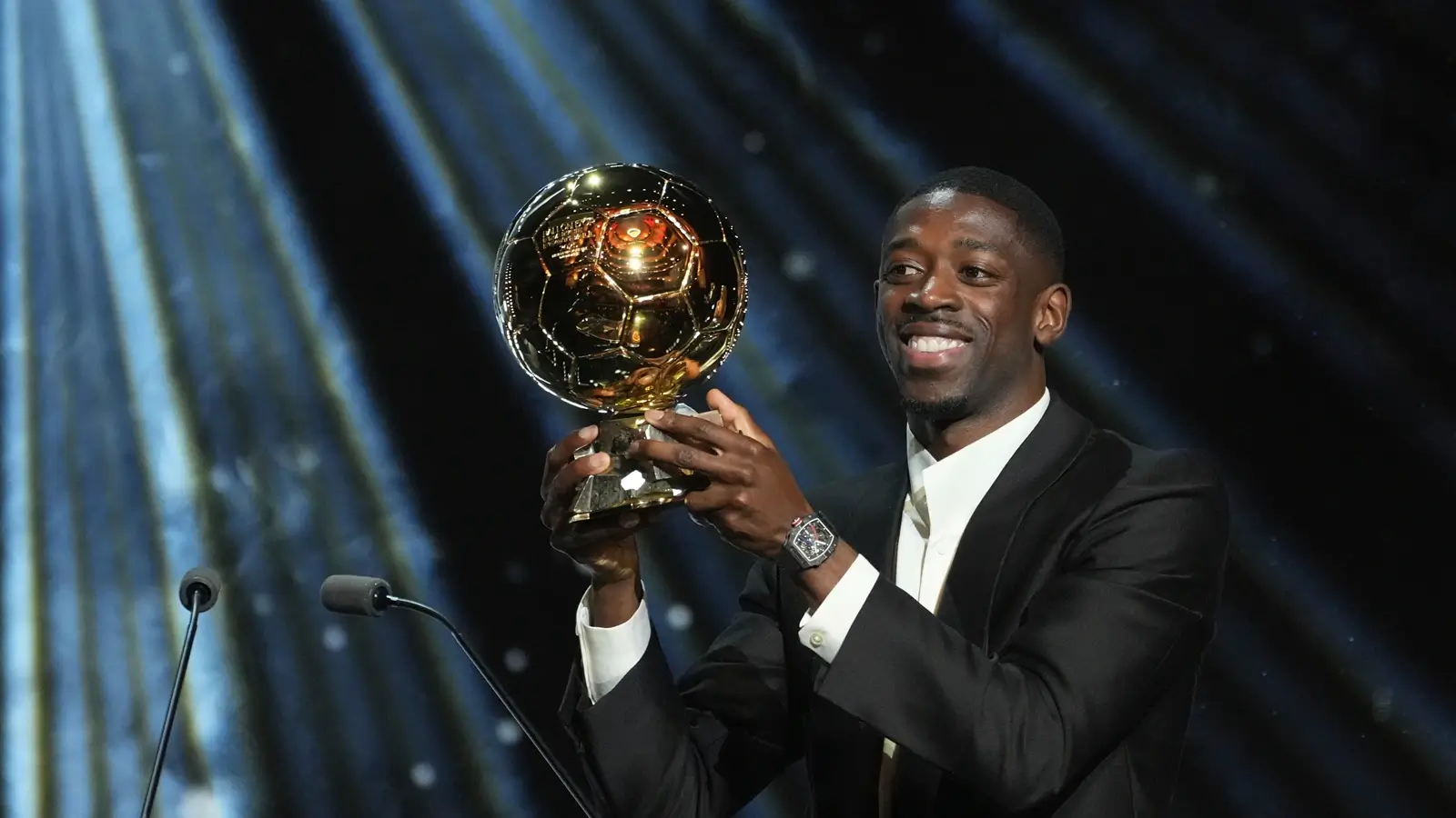 Dembélé menjadi pemain Prancis keenam yang meraih penghargaan ini, dengan peraih Ballon d’Or terakhir dari negara tersebut adalah Karim Benzema pada 2022. (AP Photo)