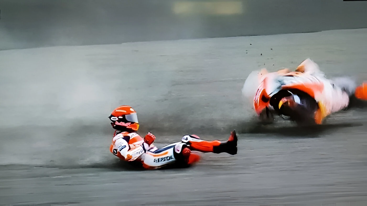 Marc Marquez terjatuh di tikungan 12 Sirkuit Mandalika saat kualifikasi MotoGP 2022