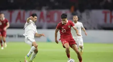 Rafael Struick merayakan gol kelima bersama Timnas Indonesia U-23 melawan Makau di Kualifikasi Piala Asia U-23 2026.