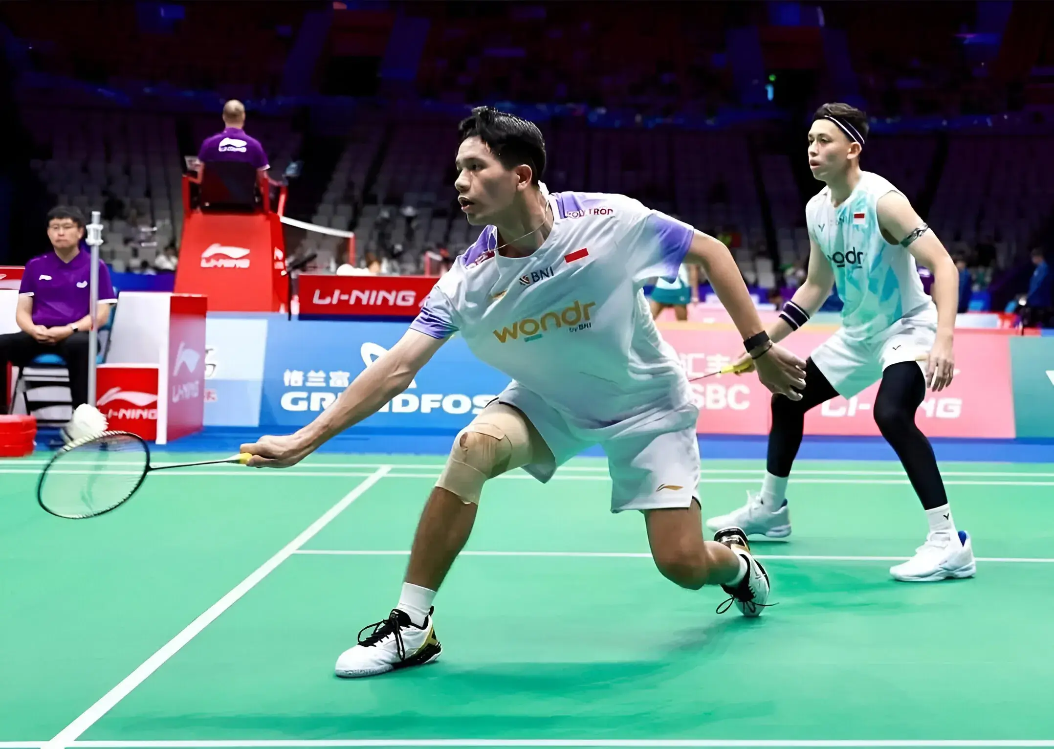 Muhammad Rian Ardianto dan Yeremia Rambitan tampil sebagai ganda putra baru di China Masters 2025.