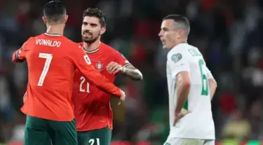 Ruben Neves and CR7 at World Cup 2026 Qualifier
