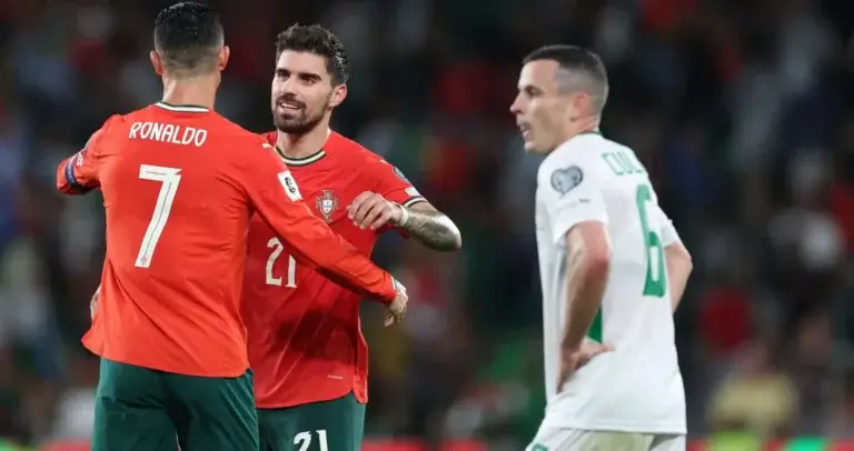 Ruben Neves and CR7 at World Cup 2026 Qualifier