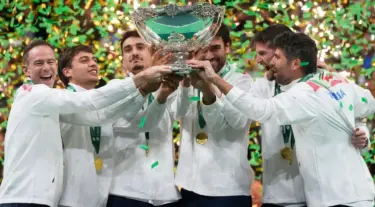 Italia Juara Davis Cup Lagi, Reaksi Emosional Para Pemain